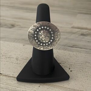 Silpada Sterling Silver Disc Statement Ring.